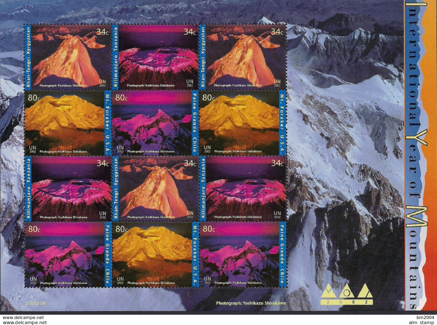 2002 UNO NEW YORK   MI. 896-9 **MNH . Internationales Jahr Der Berge. - Blokken & Velletjes