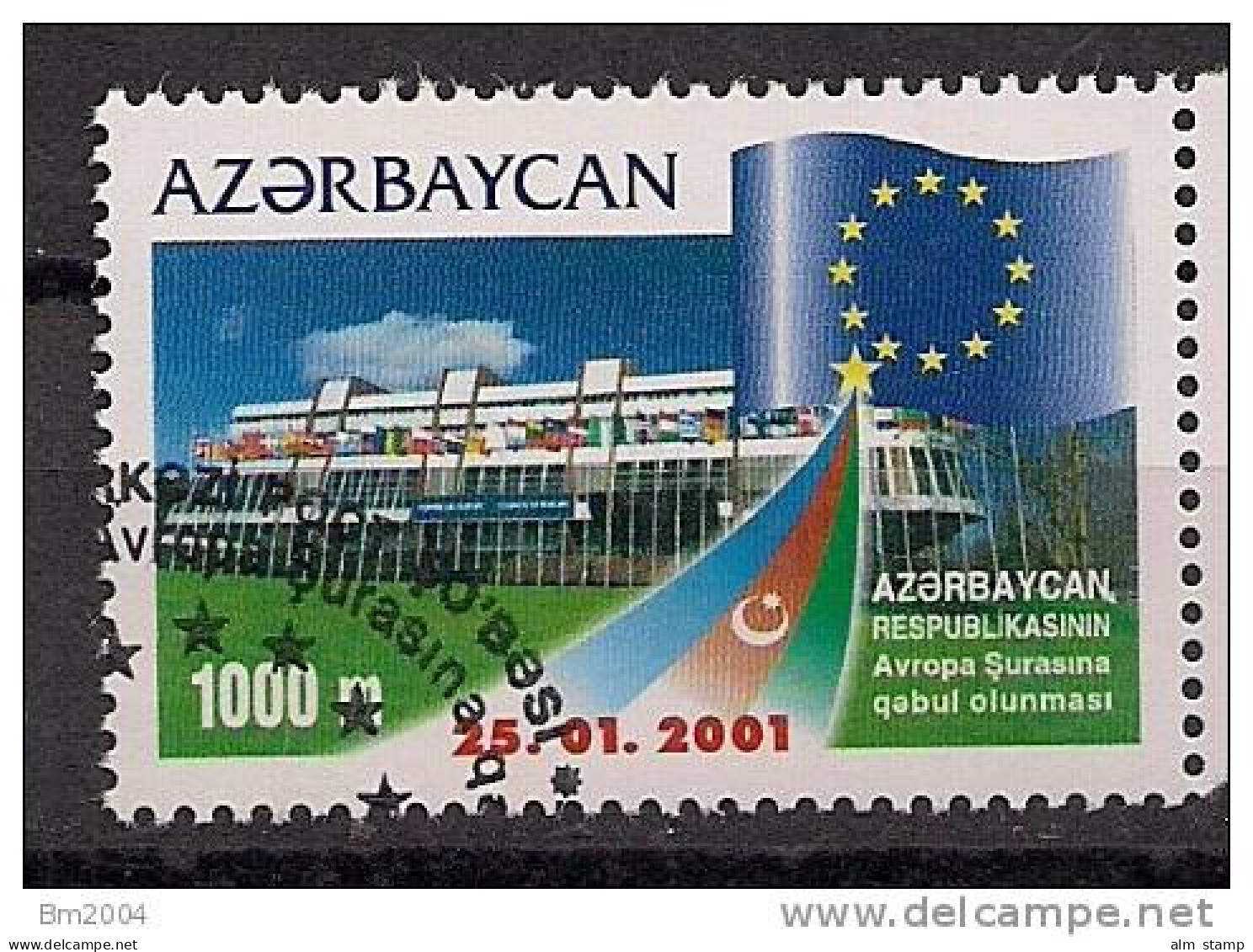 2001 Aserbeidsschan  Azerbaidjan    Mi. 496 Used - Europese Gedachte
