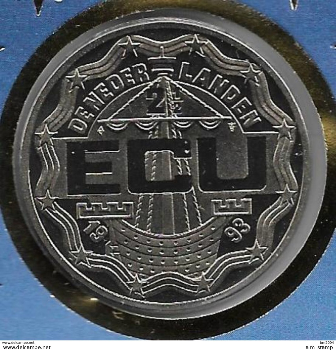 1993 Deutschland  Germany Numisbrief ECU  " DE NEDERLANDEN  LEEGWATER " - Europese Gedachte