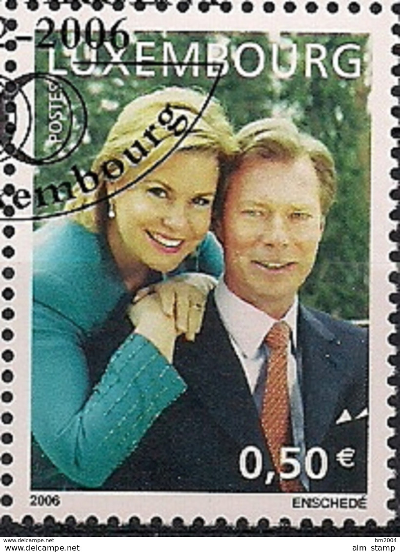 2006 Luxemburg Mi.  1700  Used  Silberhochzeit Von Großherzog Henri Und Großherzogin Maria Teresa Von Luxemburg - Usados