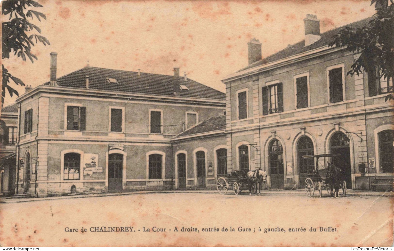 FRANCE - Chalindrey - Gare De Chalindrey - La Cour - Entrée De La Gare - Carte Postale Ancienne - Chalindrey