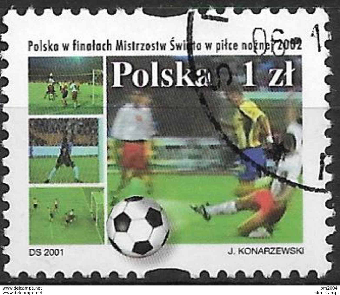 2001  Polen Mi  3924 Used  Qualifikation Der Fußball-Nationalmannschaft Für Die Weltmeisterschaft 2002. - Used Stamps