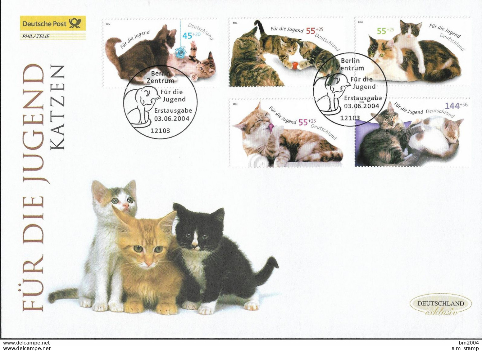 2004 Deutschland Germany Mi. 2402-6 FDC   Katzen. - 2001-2010