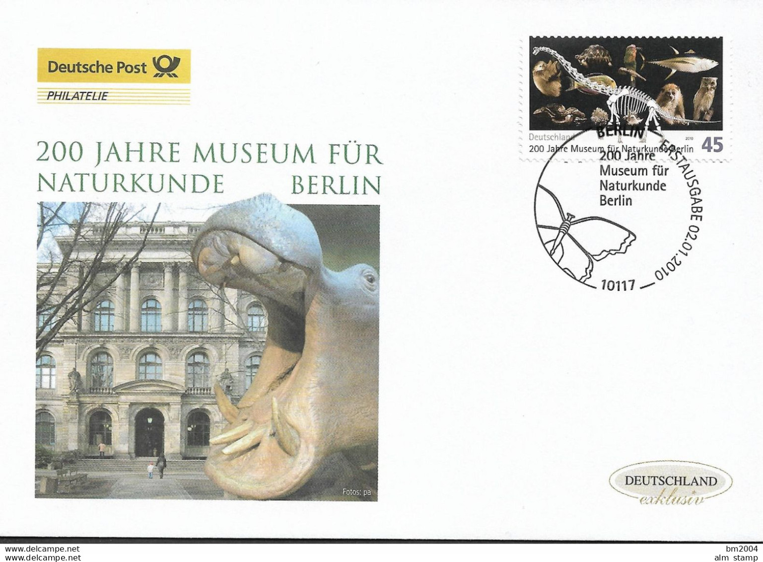 2010 Deutschland Germany. Mi. 2775 FDC   200 Jahre Museum Für Naturkunde, Berlin - 2011-…