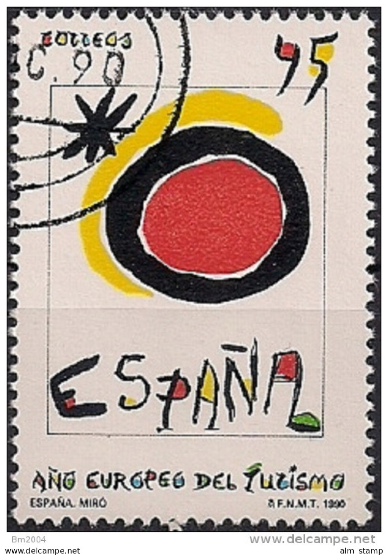 1990 Spanien    Mi. 2967  Used  Europäisches Jahr Des Tourismus - Europese Gedachte
