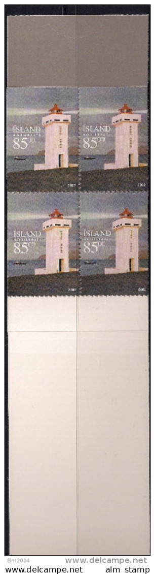 2002 Island Mi. 1008 **MNH  Leuchttürme Auf Island - Booklets