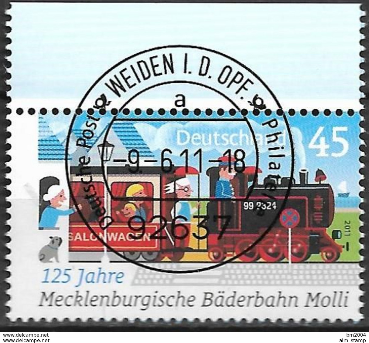 2011 Deutschland Germany   Mi. 2872 FD- Used Weiden  125 Jahre Mecklenburgische Bäderbahn - Gebraucht