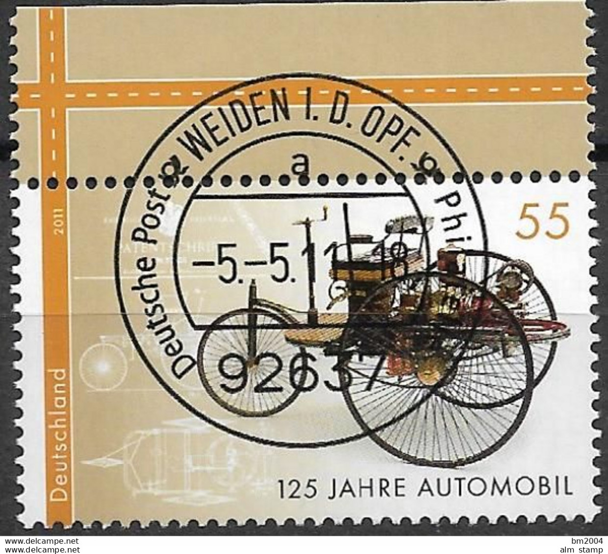 2011 Deutschland Germany   Mi. 2867 FD-used  Weiden   125 Jahre Automobil. - Gebraucht