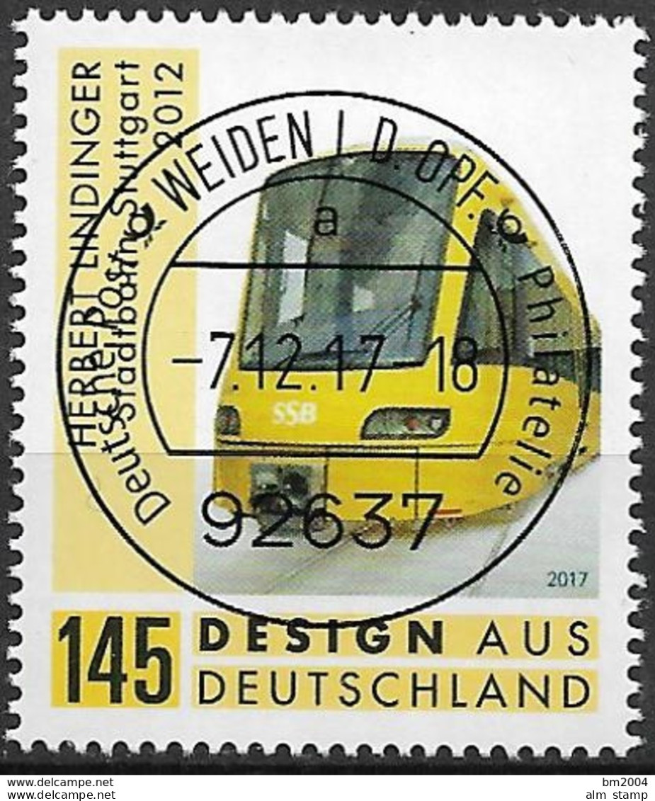 2017 Allem. Fed. Deutschland  Mi. 3349 FD- Used Weiden    Stadtbahn Stuttgart Von Herbert Lindinger - Gebraucht