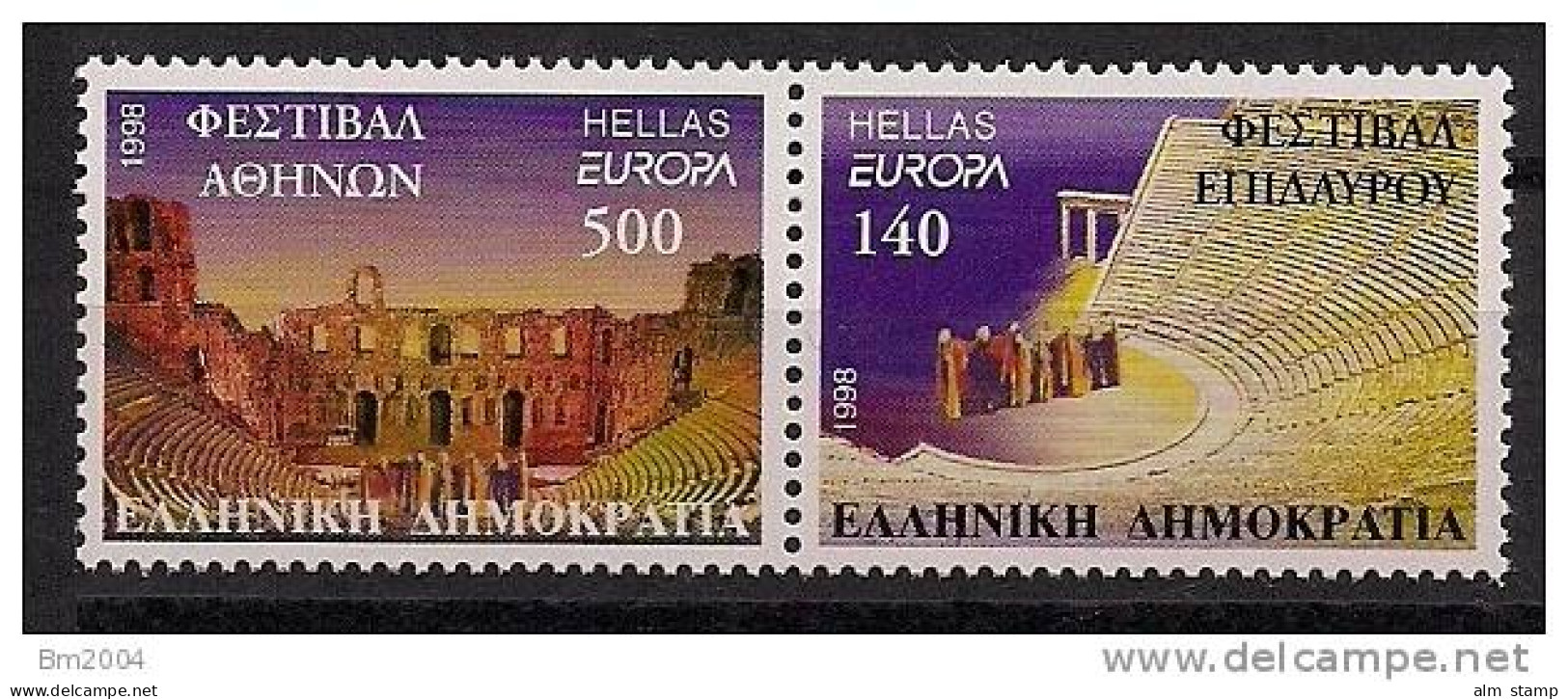 1998 Griechenland Gréce  Mi. 1978-9 A **MNH Europa - 1998