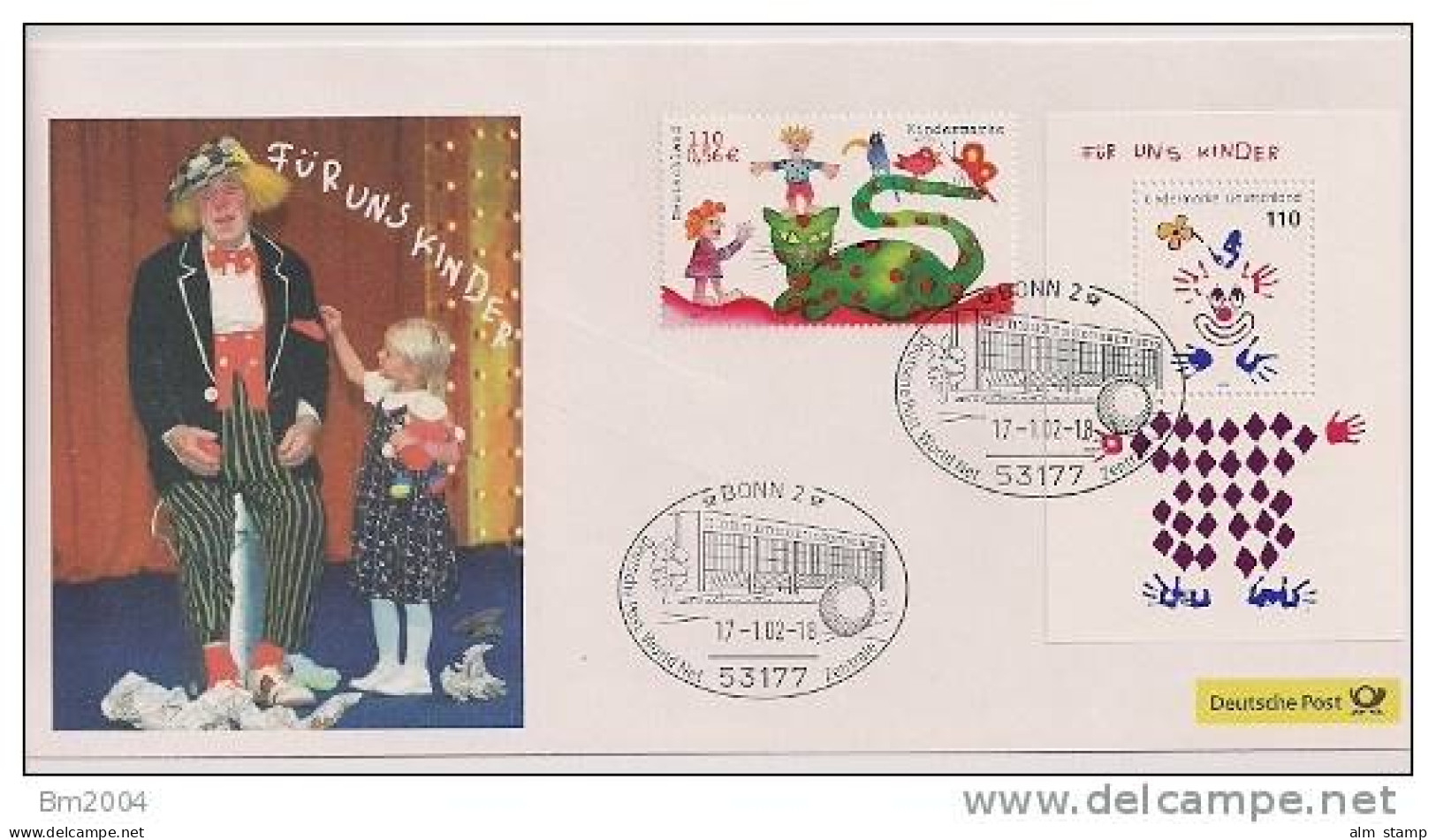 2002 Deutschland  Letter Used   Bonn  17.01.02  Doppelnominale - 2001-2010
