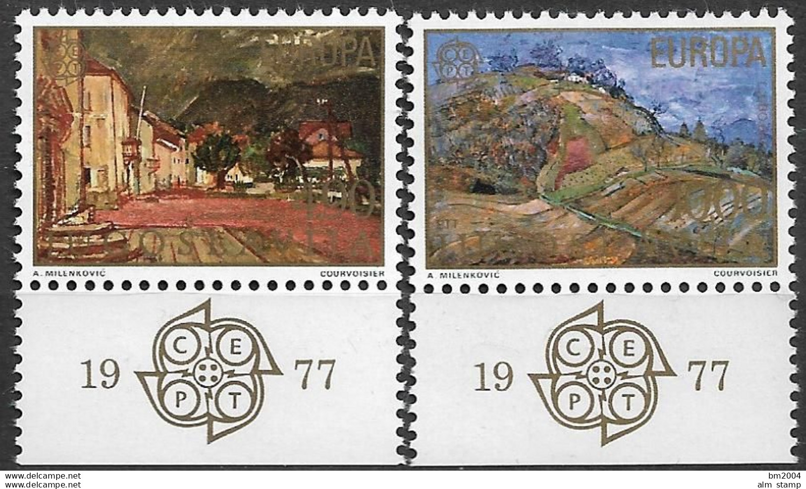 1977  Jugoslawien Mi. 1684-5 **MNH  Europa: Landschaften. - 1977