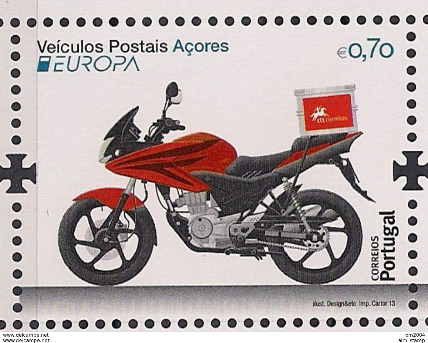2013 Azoren Mi.585  **MNH Europa: Postfahrzeuge. - 2013