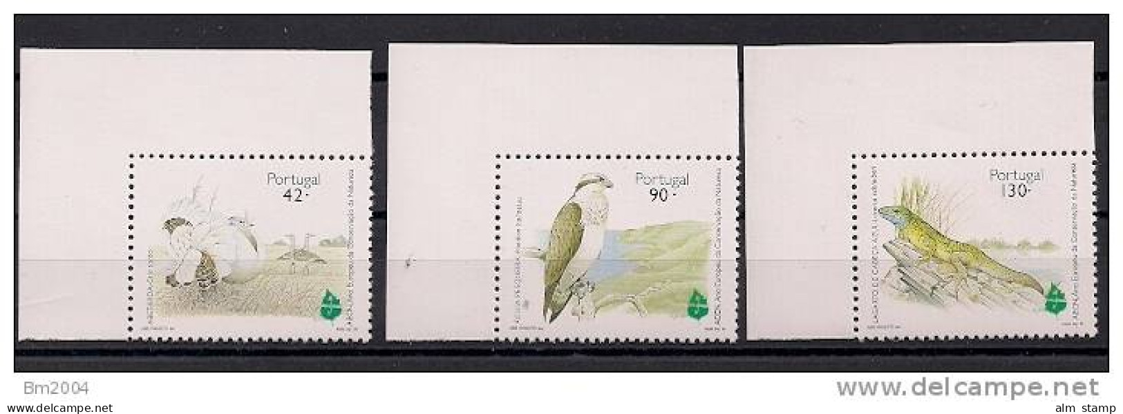 1995  Portugal Mi. 2063-5 **MNH EOL Europäisches Naturschutzjahr: Vögel - Europese Gedachte