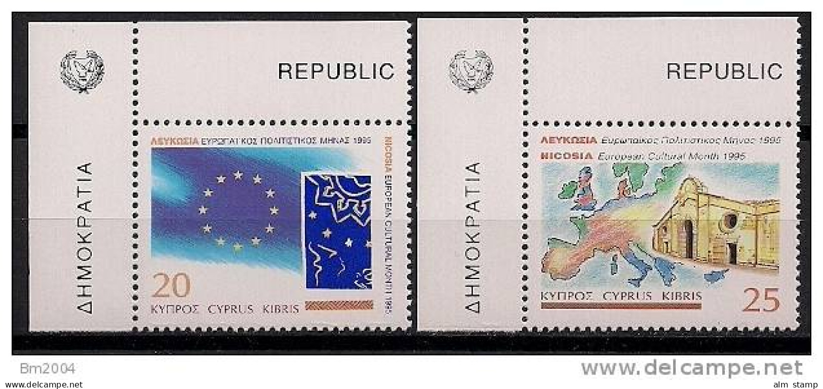 1995 Zypern  Mi. 880-1 **MNH EOL  Europäischer Kulturmonat - Europese Gedachte