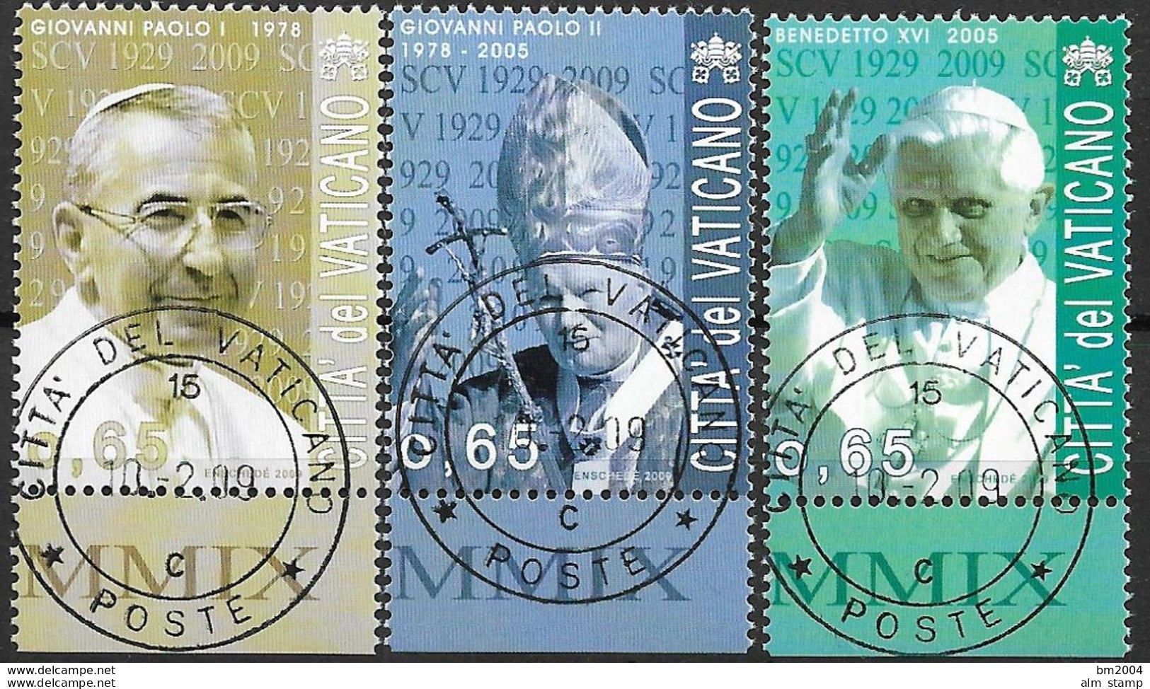 2009 Vatikan Mi. 1629-35 FD- Used  80 Jahre Vatikanstadt - Used Stamps