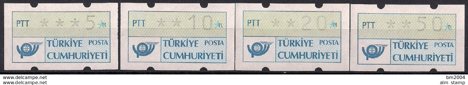 1988 Türkei Mi. 1.1 S  **MNH Automaten-Marken - Gebraucht