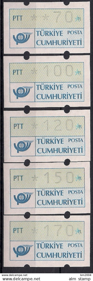 1988 Türkei Mi. 1.1 S  **MNH Automaten-Marken - Used Stamps