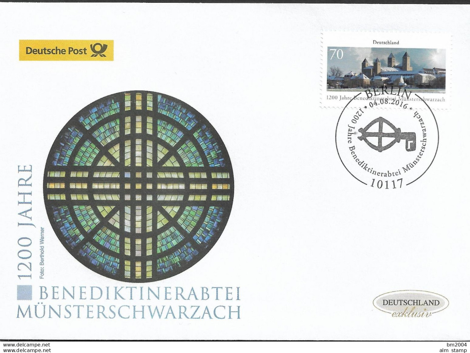 2016  Deutschland  Germany .Mi. 3258 FDC 1200 Jahre Benediktinerabtei Münsterschwarzach. - 2011-…