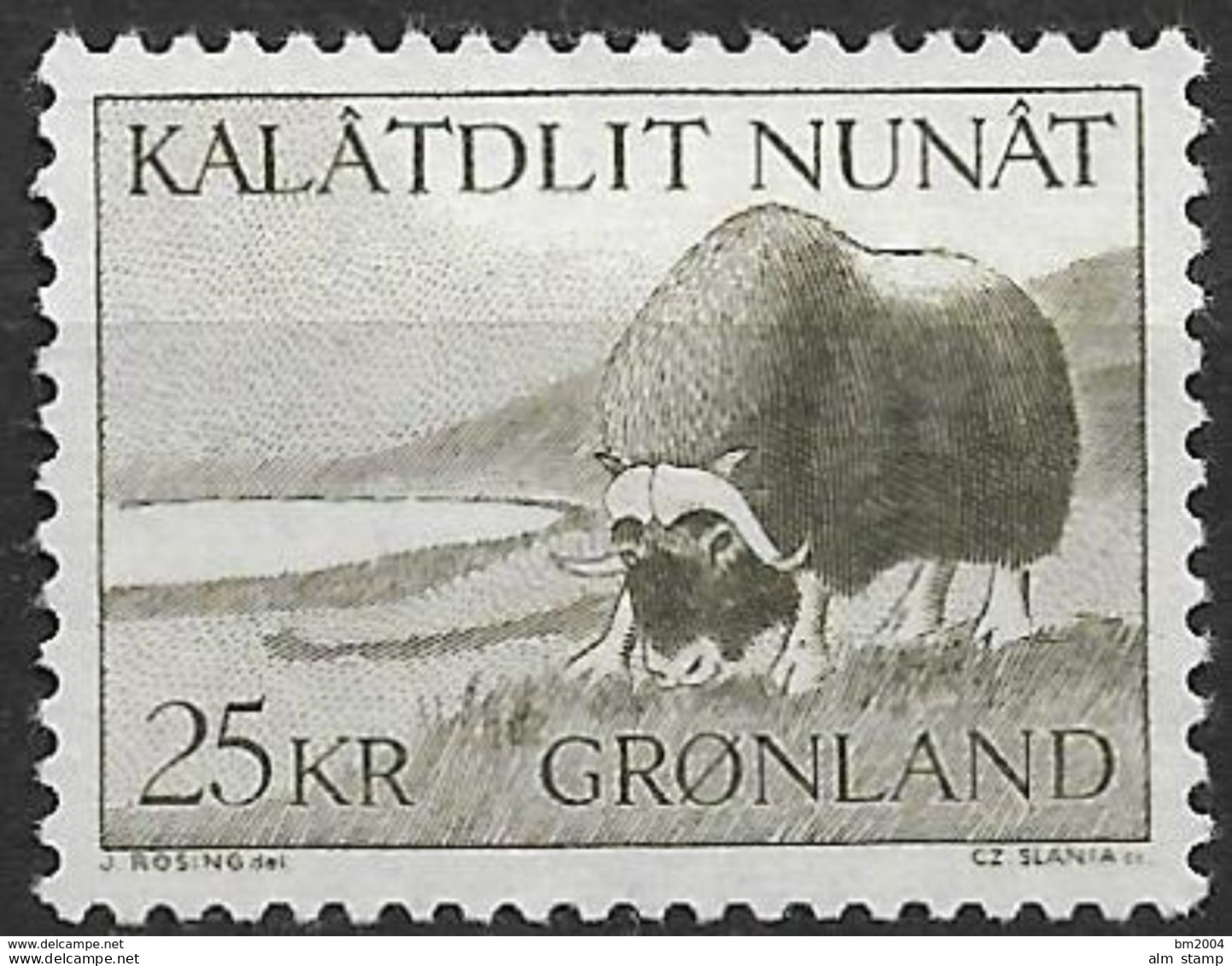 1969 Grönland Mi.  74 **MNH  Moschusochse (Ovibos Moschatus) - Ungebraucht