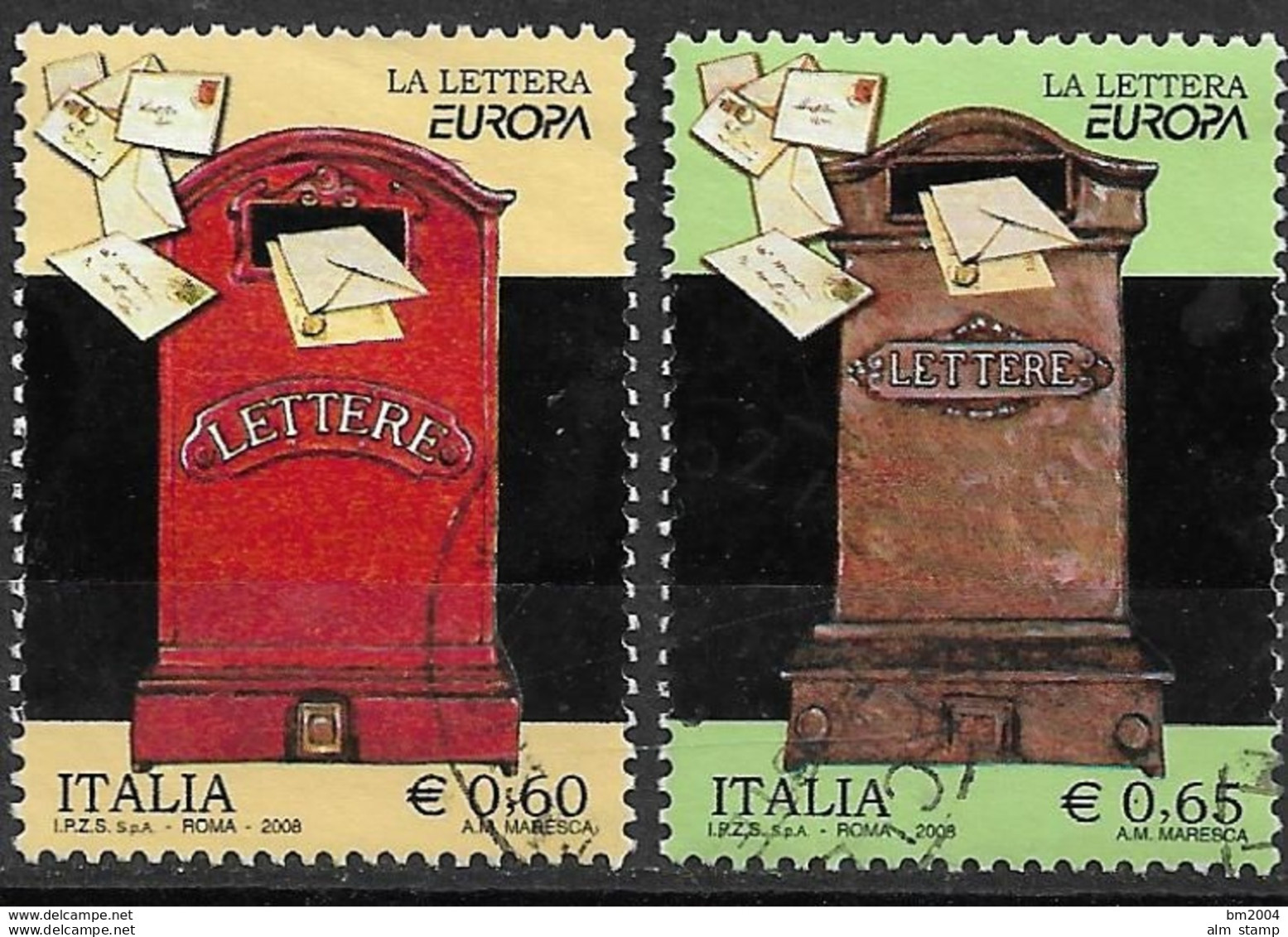 2008 Italien MI. 3240-1   Used  Europa "  Der Brief " - 2008