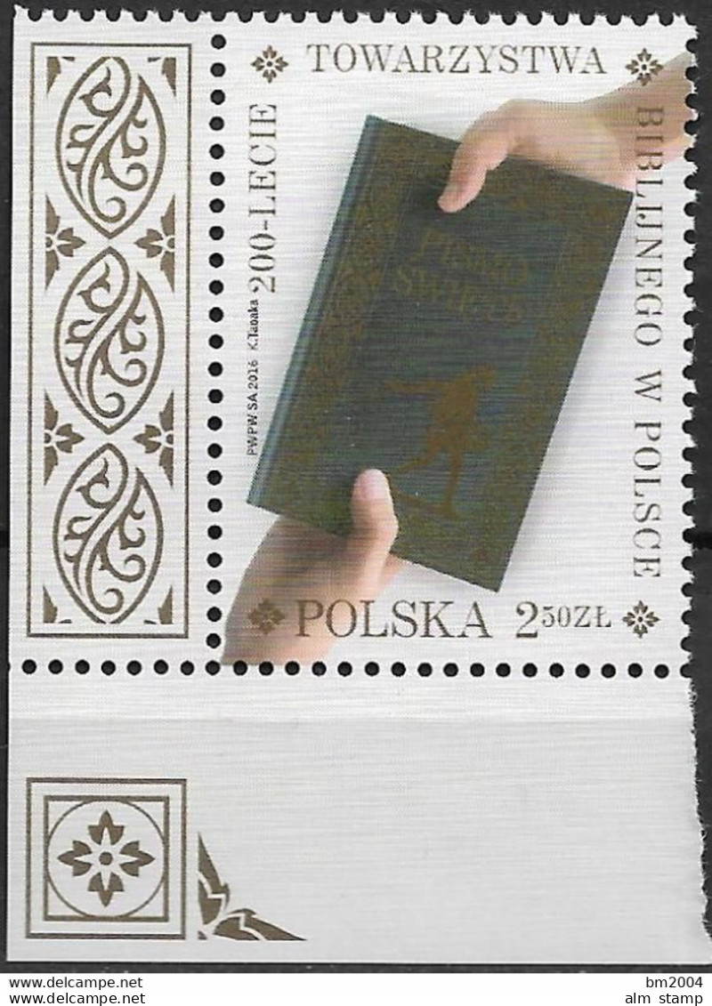 2016 Polen Mi. 4869 **MNH   200 Jahre Bibelgesellschaft In Polen. - Ungebraucht