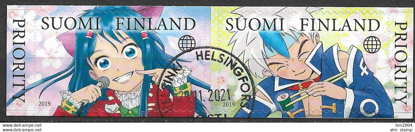 2019 Finnland Mi. 2626-7 Used    Anklänge An Japan. - Oblitérés