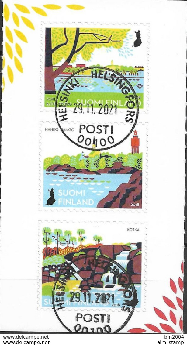 2018 Finnland Mi. 2603-5 Used    Nationale Stadtparks - Gebruikt