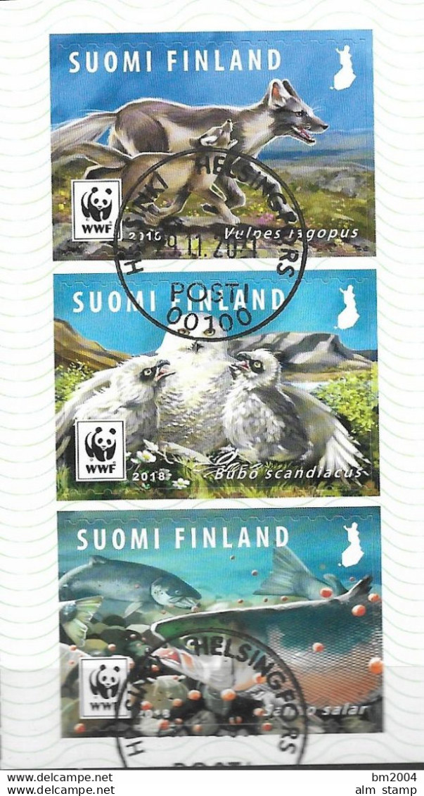 2018 Finnland Mi. 2563-5 Used . Weltweiter Naturschutz: Gefährdete Tiere - Usados