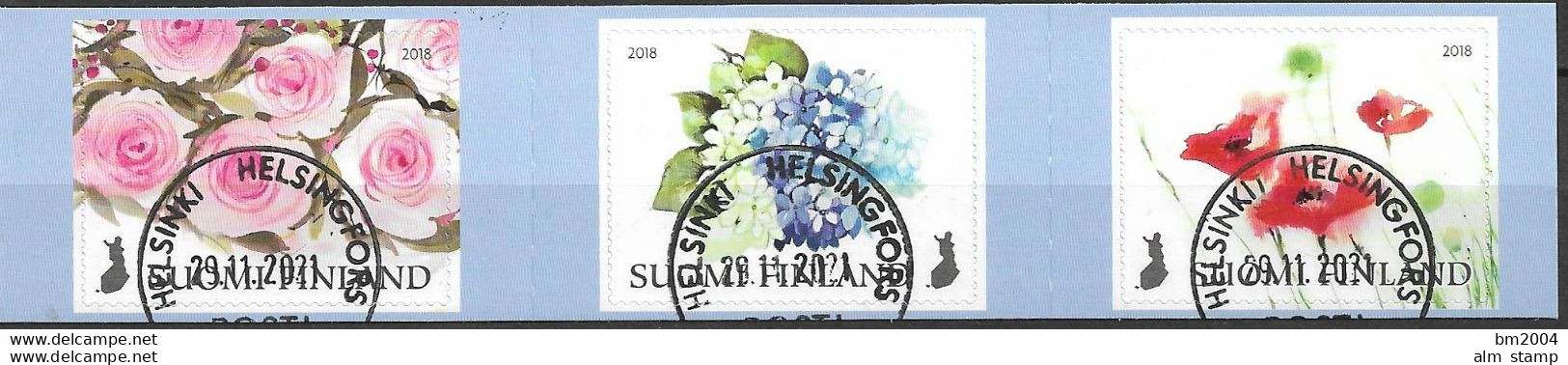 2018 Finnland Mi. 2566-70 Used . Blumen - Used Stamps