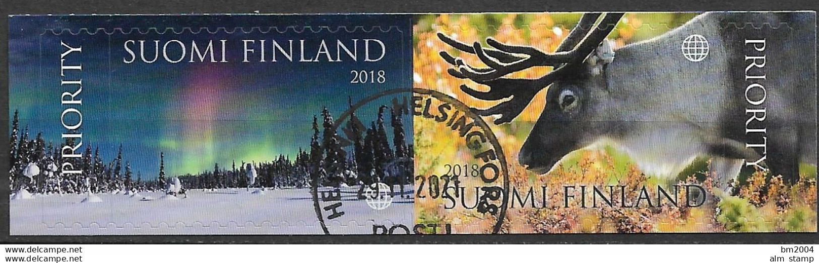 2018 Finnland Mi. 2555-6  Used   Tourismus: Zauberhaftes Lappland. - Used Stamps