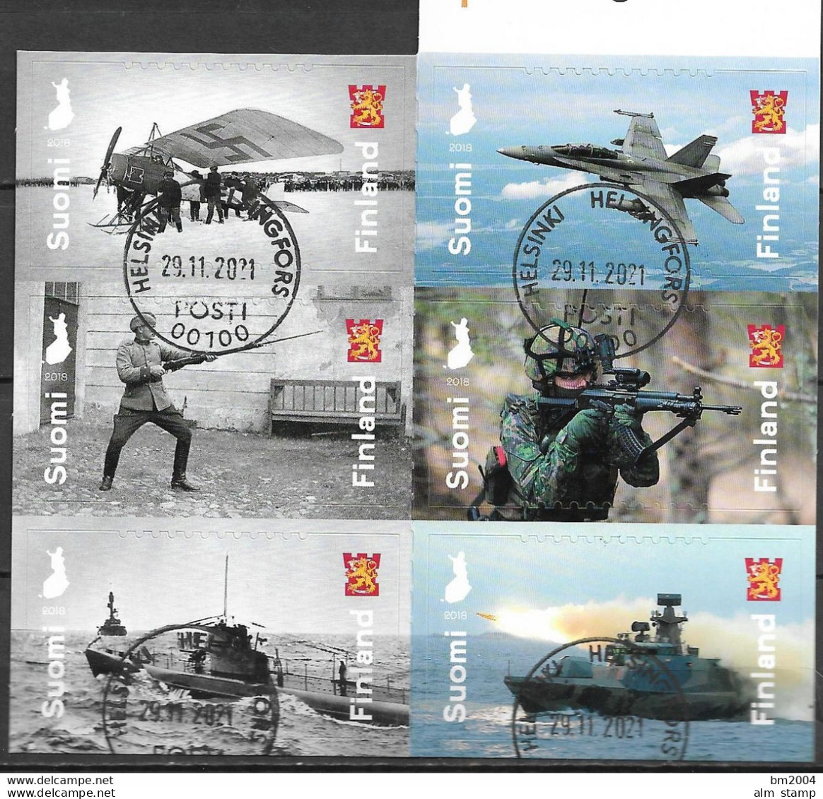 2018 Finnland Mi. 2573-8 Used  100 Jahre Finnische Streitkräfte. - Used Stamps