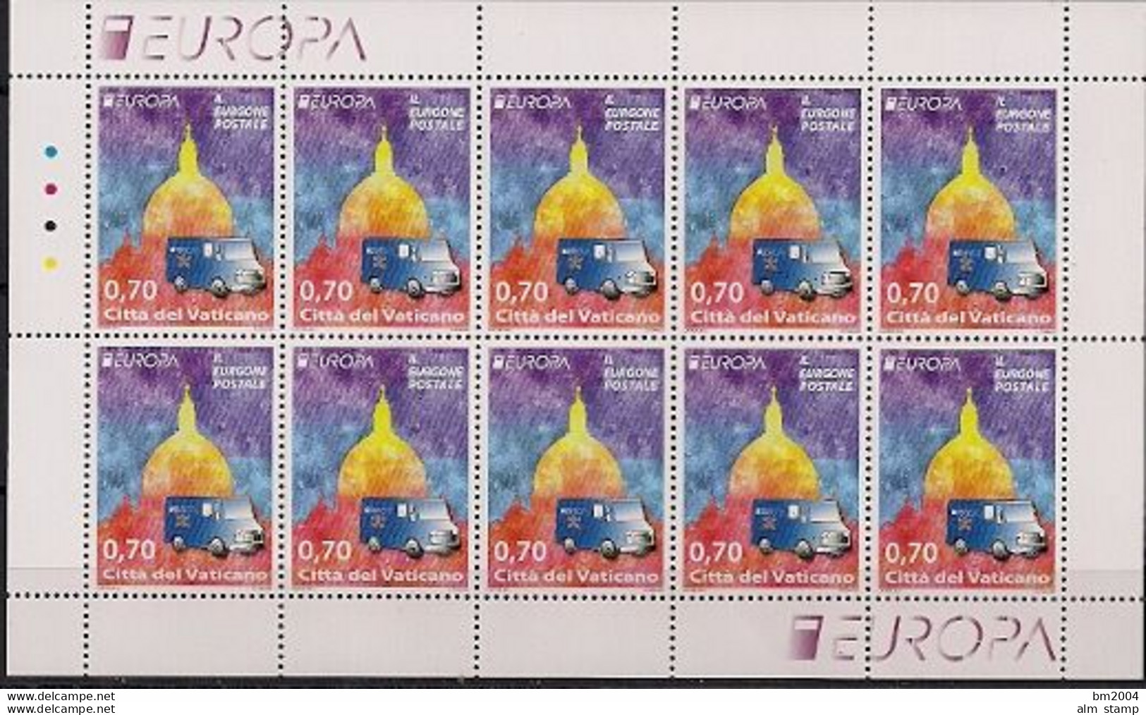 2013 Vatikan Mi 1772-3**MNH  Europa: Postfahrzeuge - 2013