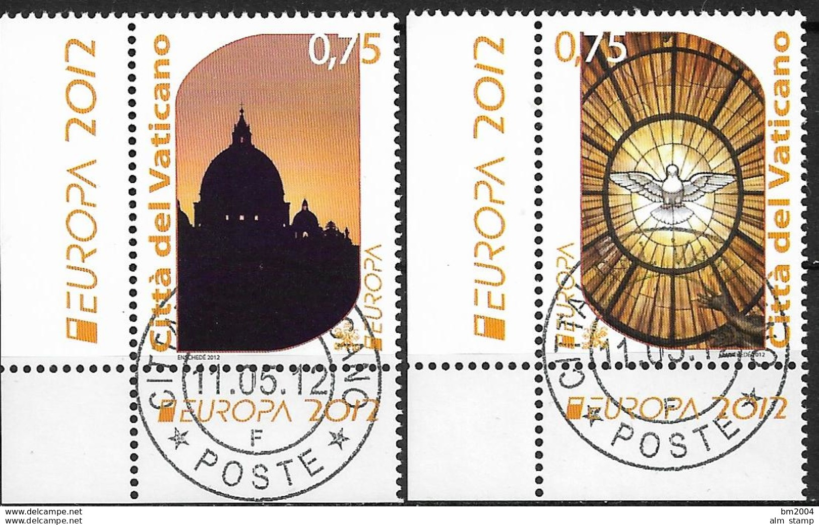 2012  Vatikan Mi. 1740-1 FD-used  Europa: Besuche - Used Stamps