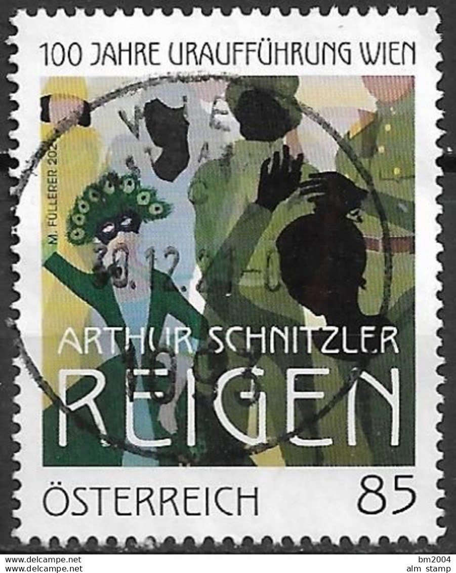 2021 .Austria Österreich  Mi. 3612 Used   100. Jahrestag Der Uraufführung Des Theaterstücks „Der Reigen“ - Used Stamps