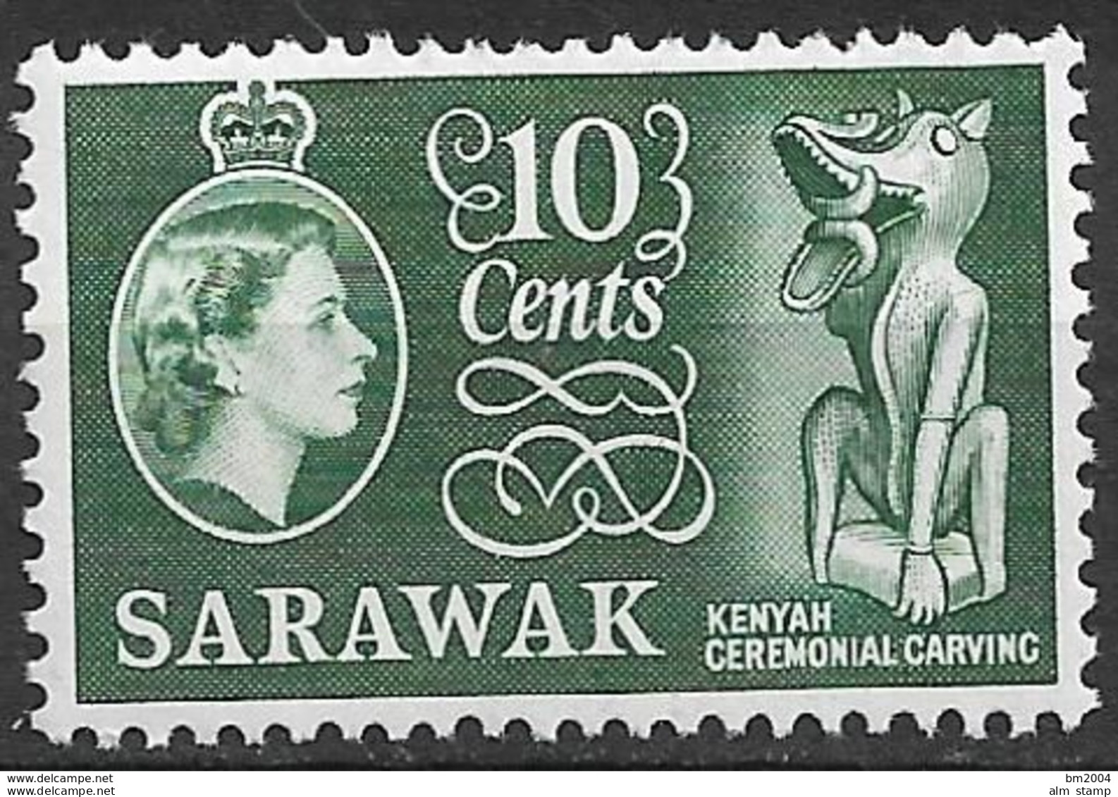 1964 Malaysia  Sarawak Mi. 207 **MNH Königin Elisabeth II Und Landesansichten - Sarawak (...-1963)