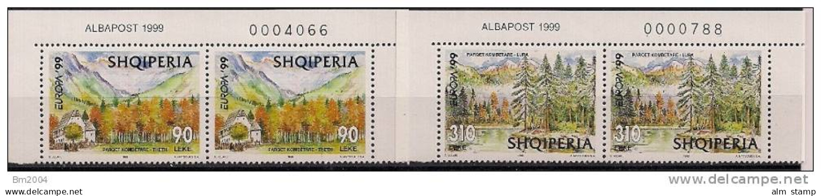 1999 ALBANIEN Yv. 2446-7 Mi. 2660-1 **MNH - 1999