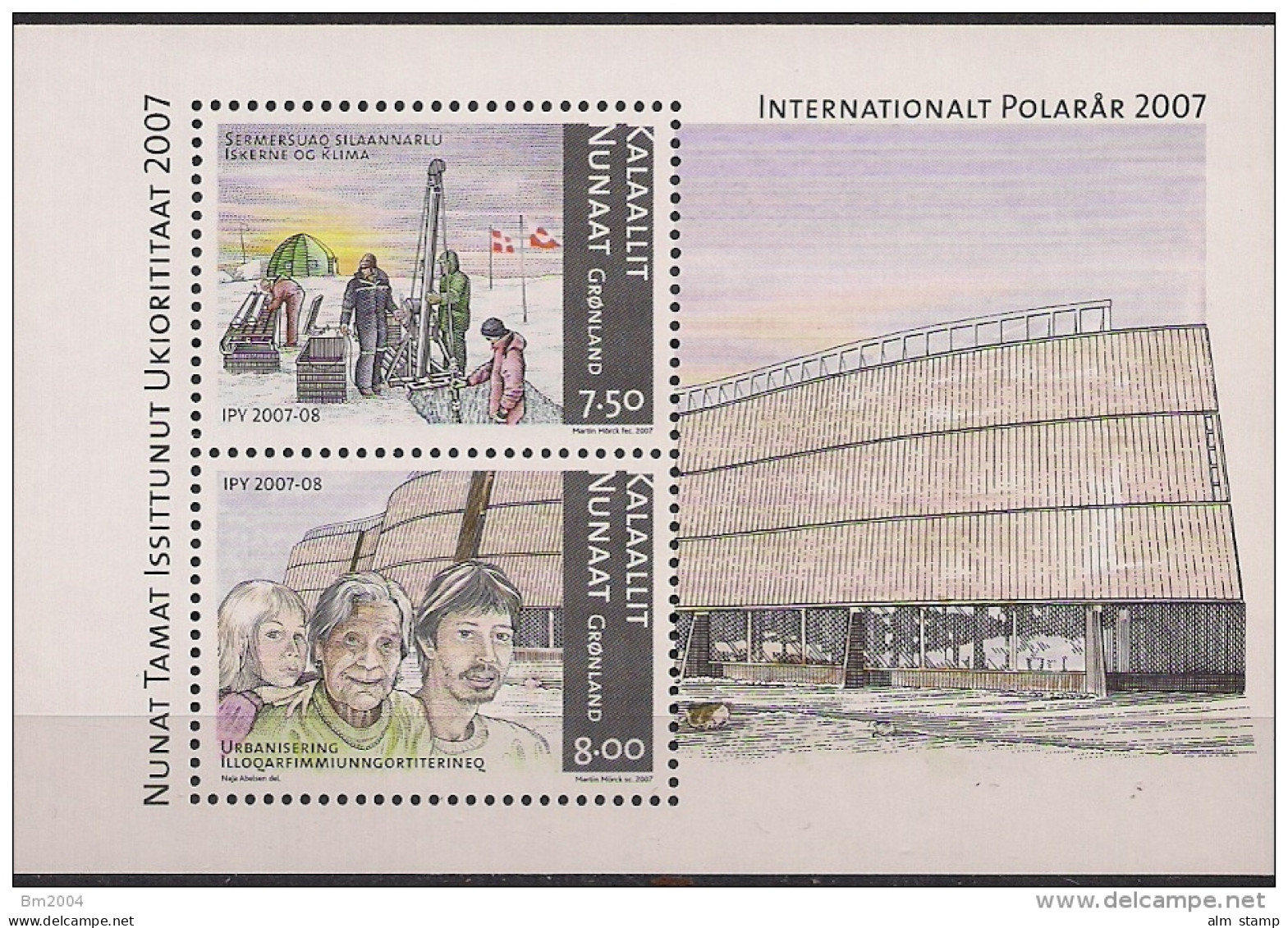 2007 Grönland Mi. Bl. 37 **MNH  Internationales Polarjahr - Blocks & Sheetlets