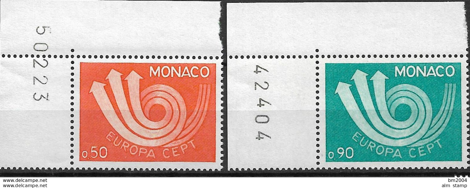 1973 Monaco   Mi. 1073-4 **MNH  EOL      Europa - 1973