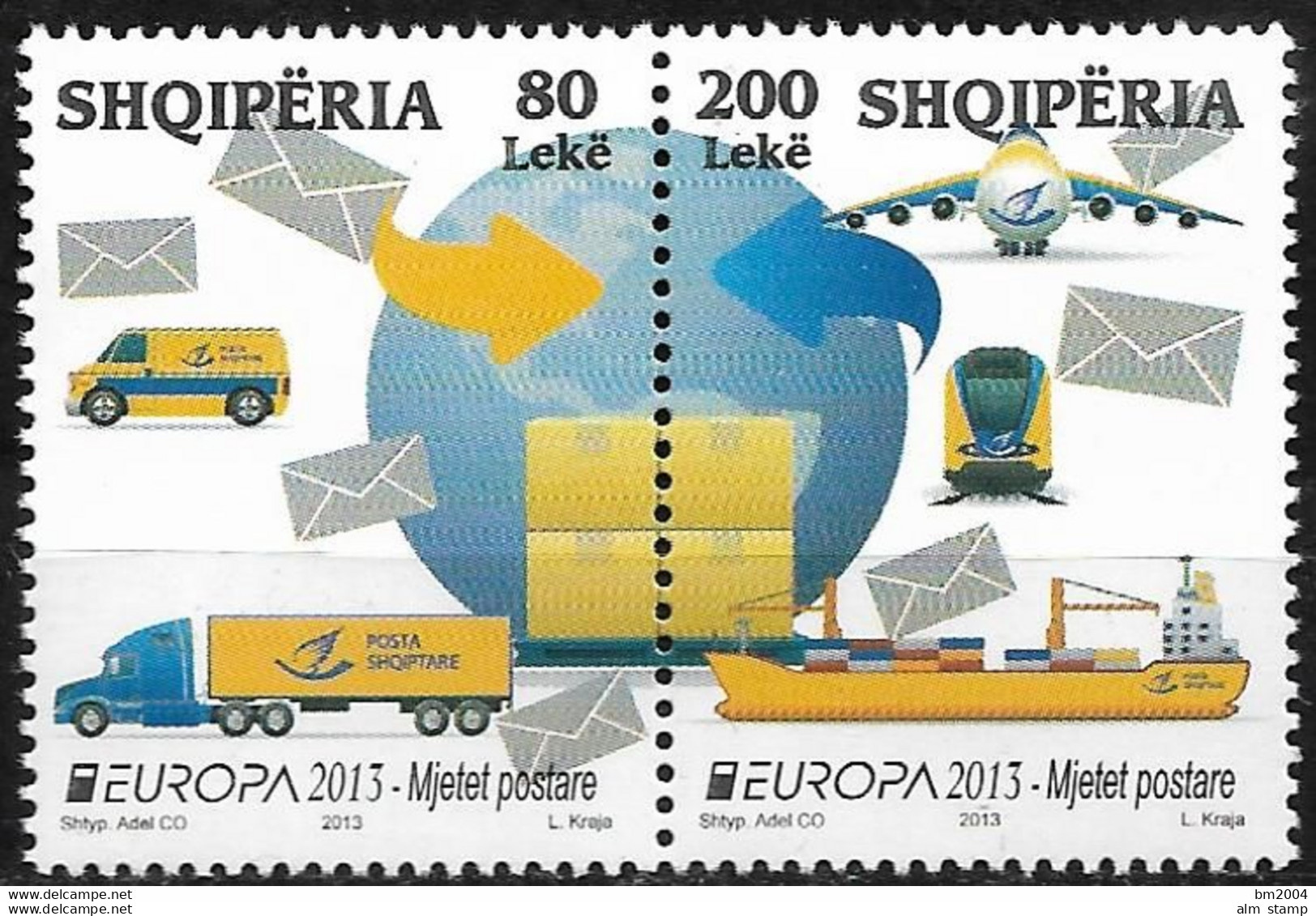 2013 Albanien Mi. 3427-8**MNH Europa: Postfahrzeuge. - 2013