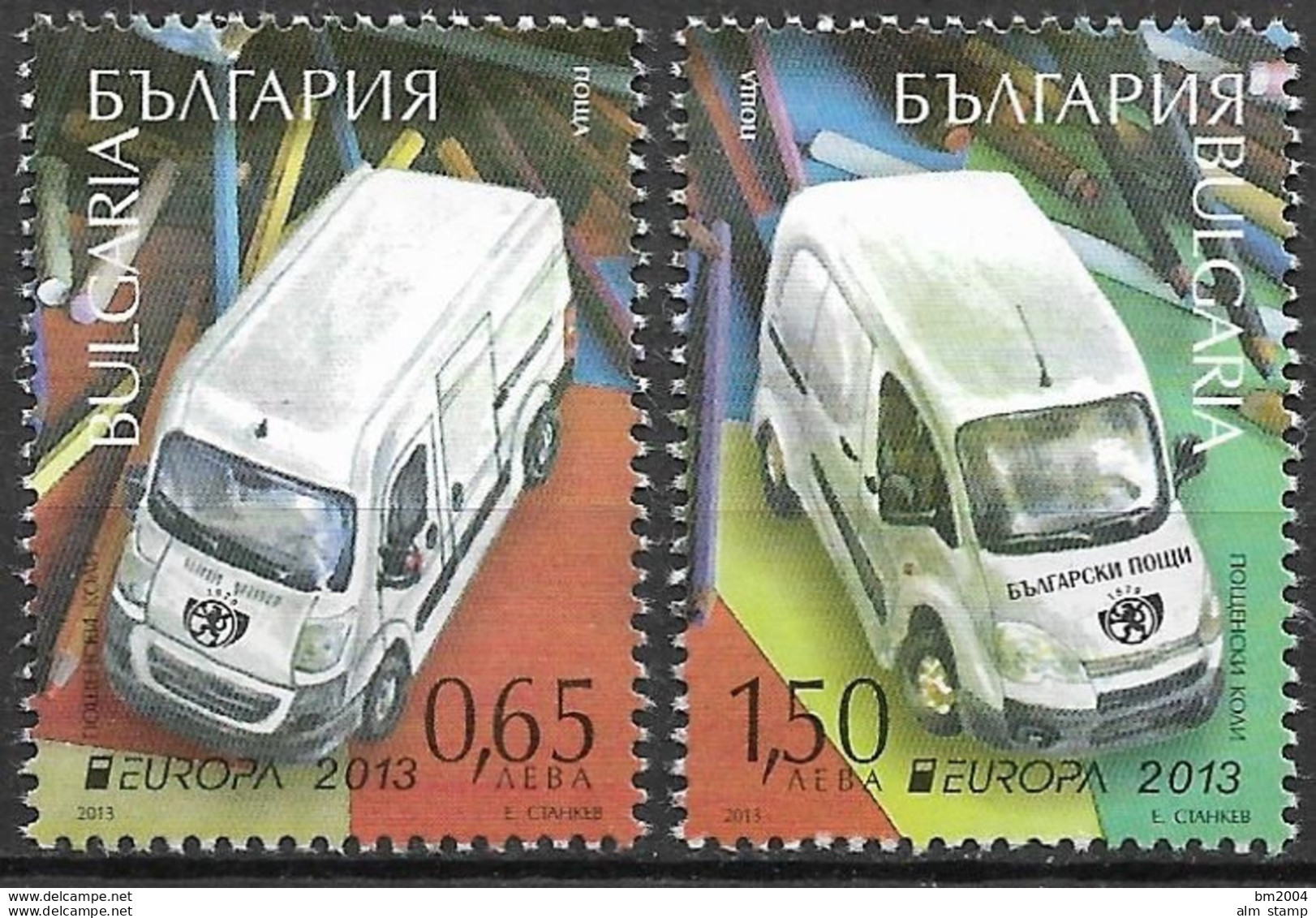 2013  BULGARIA/Bulgarien Mi.5092-3  **MNH  Europa: Postfahrzeuge. - 2013