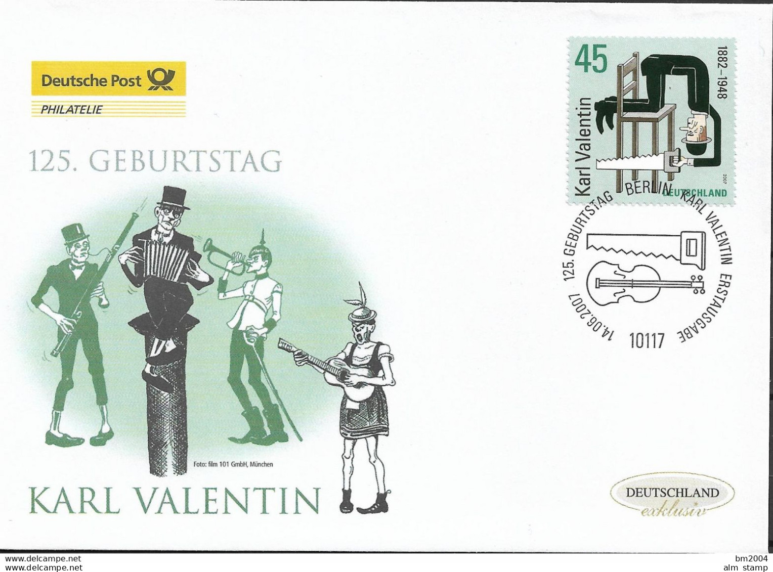 2007 Germany  Deutschland  Mi. 2610 FDC  125. Geburtstag Von Karl Valentin. - 2001-2010