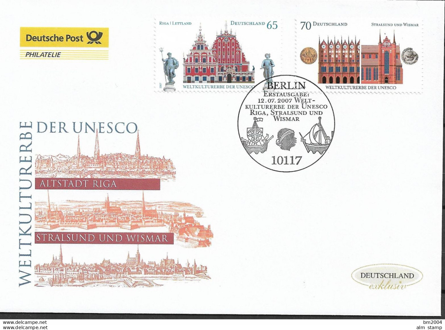 2007 Germany  Deutschland  Mi. 2614-5 FDC  UNESCO-Welterbe - 2001-2010