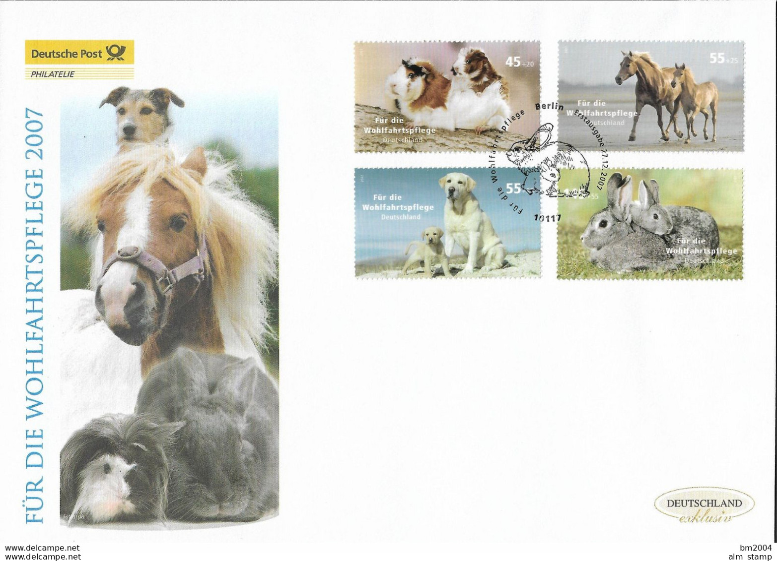 2007 Germany  Deutschland  Mi. 2630-3 FDC  Haustiere. - 2001-2010