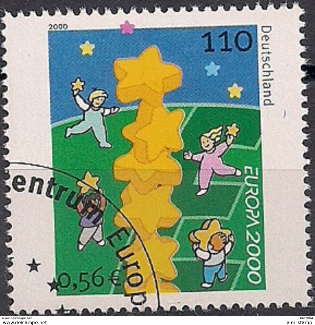 2000 Allem. Fed. Deutschland  Mi. 2113 FD-used  Europa:  Kinder Bauen Sternenturm - 2000