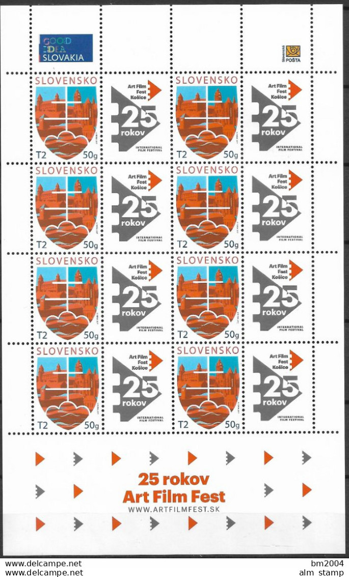 2017 Slowakei Mi. 818 **MNH   Grußmarke: 25 Jahre Art Film Fest, Košice (Kaschau). - Unused Stamps