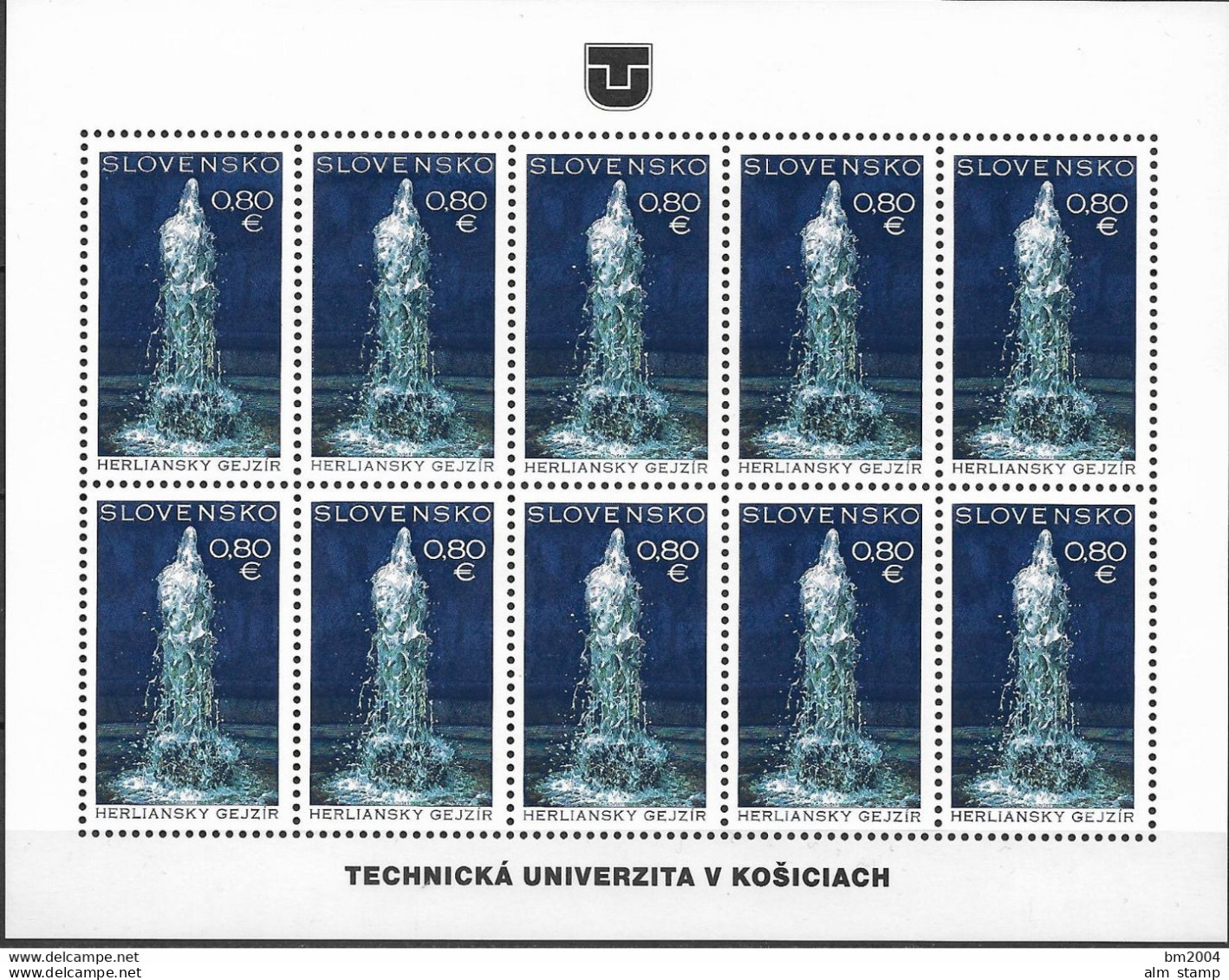 2016 Slowakei Mi. 797 **MNH   Kaltwassergeysir, Herľany - Neufs