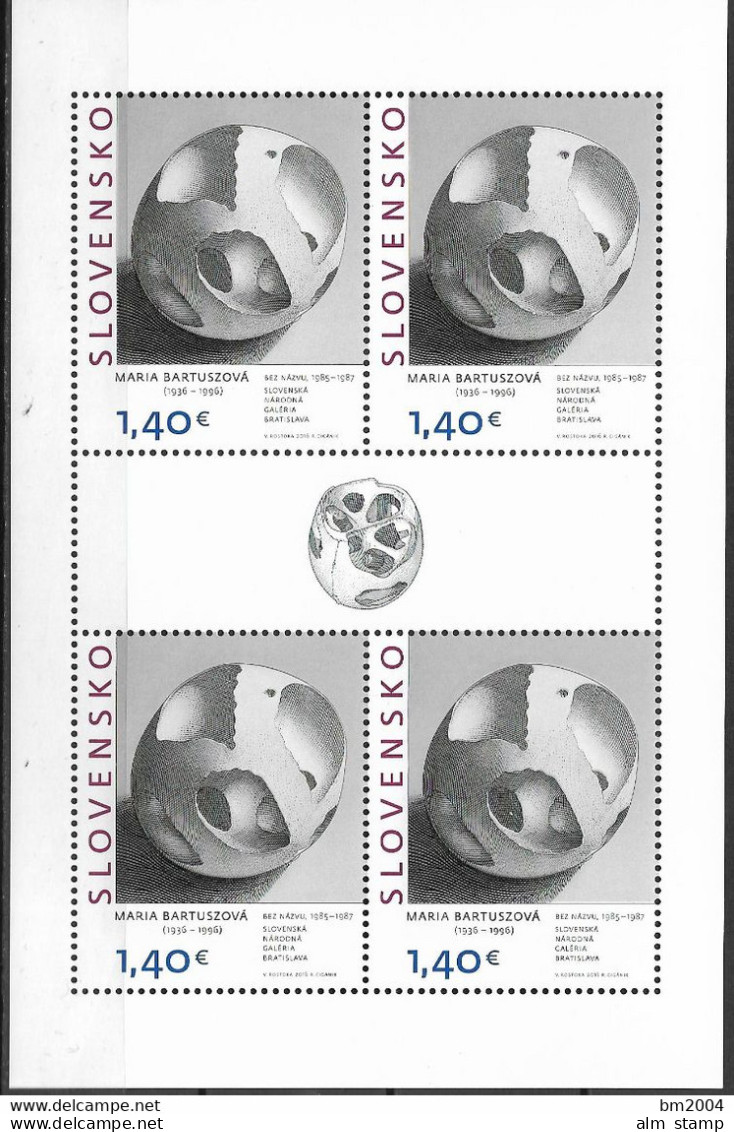 2016 Slowakei Mi. 801-2 **MNH    Kunstwerke. - Unused Stamps