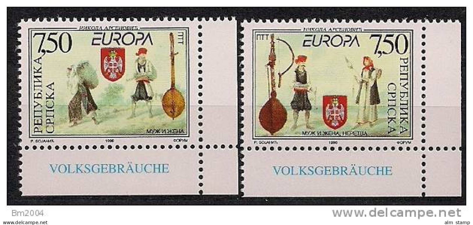 1998  Bosnien - Herz.  Serb. Rep. Srbska  Mi. 105-6**MNH  Europa - 1998