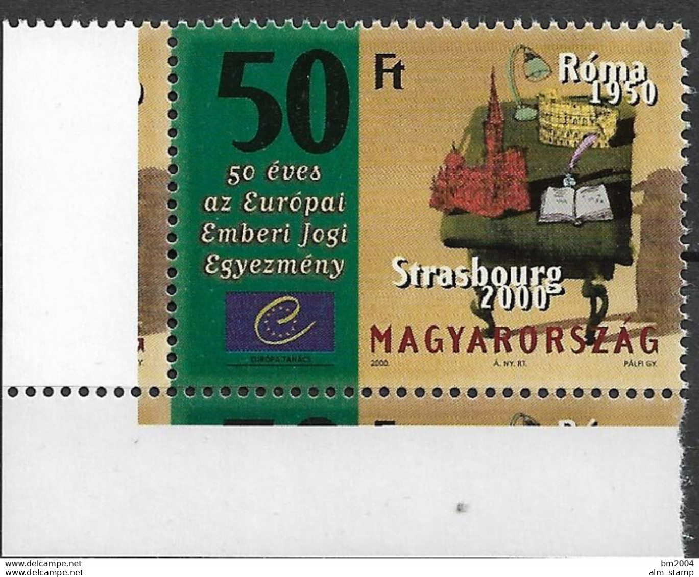 2000 Ungarn Magyarorszag Mi. 4637 **MNH  50 Jahre Europäische Menschenrechtskonvention - Europese Gedachte